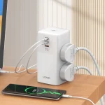 LDNIO SC4383 70W PD Adapter Multifunction Charger Power Strip with USB Ports Type C and 200cm Extension Socket Power Cord - EU, UK, US Plug
