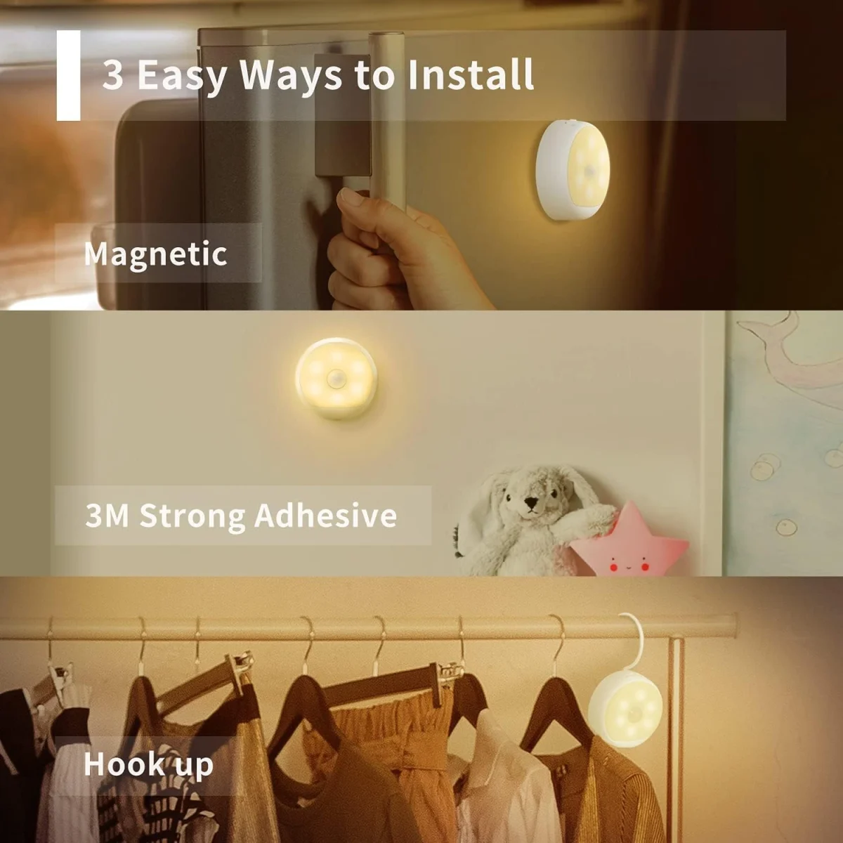YEELIGHT Rechargeable Motion Sensor Night Light (YLYD01YL) - Energy-efficient and smart motion-activated lighting for home safety.