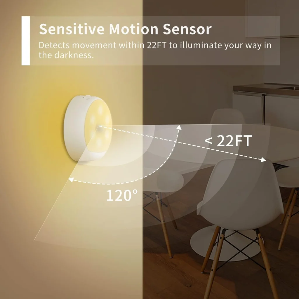 YEELIGHT Rechargeable Motion Sensor Night Light (YLYD01YL) - Energy-efficient and smart motion-activated lighting for home safety.