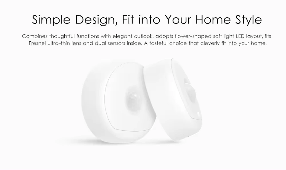 YEELIGHT Rechargeable Motion Sensor Night Light (YLYD01YL) - Energy-efficient and smart motion-activated lighting for home safety.