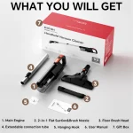 ENCHEN V3 Handheld High Power Vacuum Cleaner with strong suction power, portable design, and multiple attachments for efficient cleaning in home, car, and office.