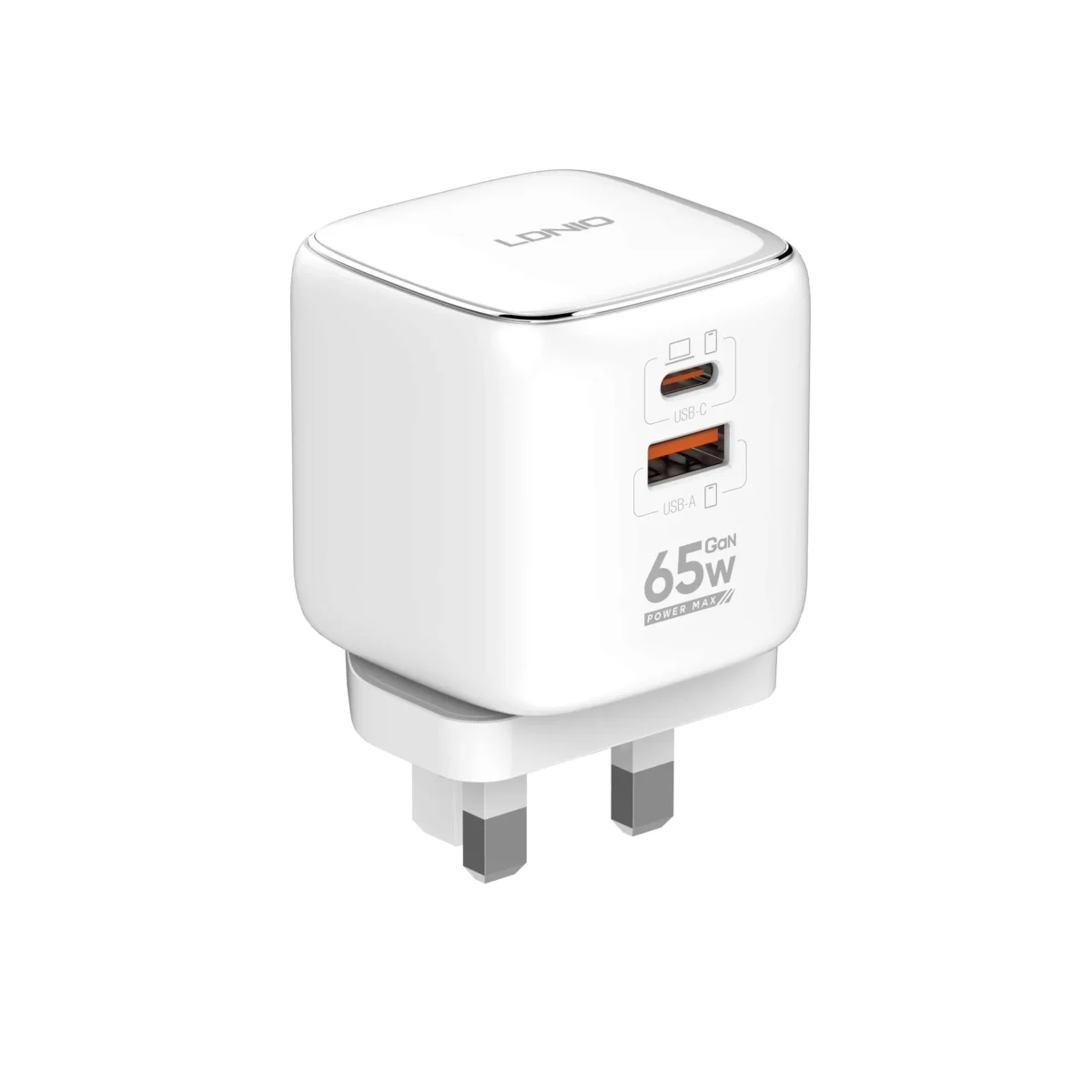 LDNIO 65W Q2617 Fast Wall Charger with Foldable Plug and PD QC 3.0 Adapter - Compact and Powerful Mobile Phone Charger