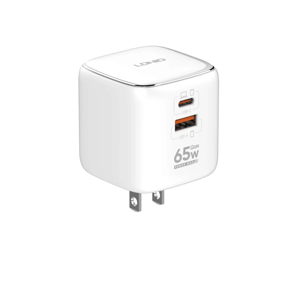 LDNIO 65W Q2617 Fast Wall Charger with Foldable Plug and PD QC 3.0 Adapter - Compact and Powerful Mobile Phone Charger