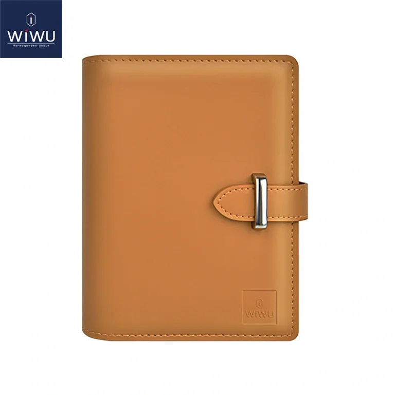 WiWU Ambassador Passport Wallet – RFID anti-theft travel wallet designed for secure organization of passports, credit cards, and travel documents with sleek PU leather material.