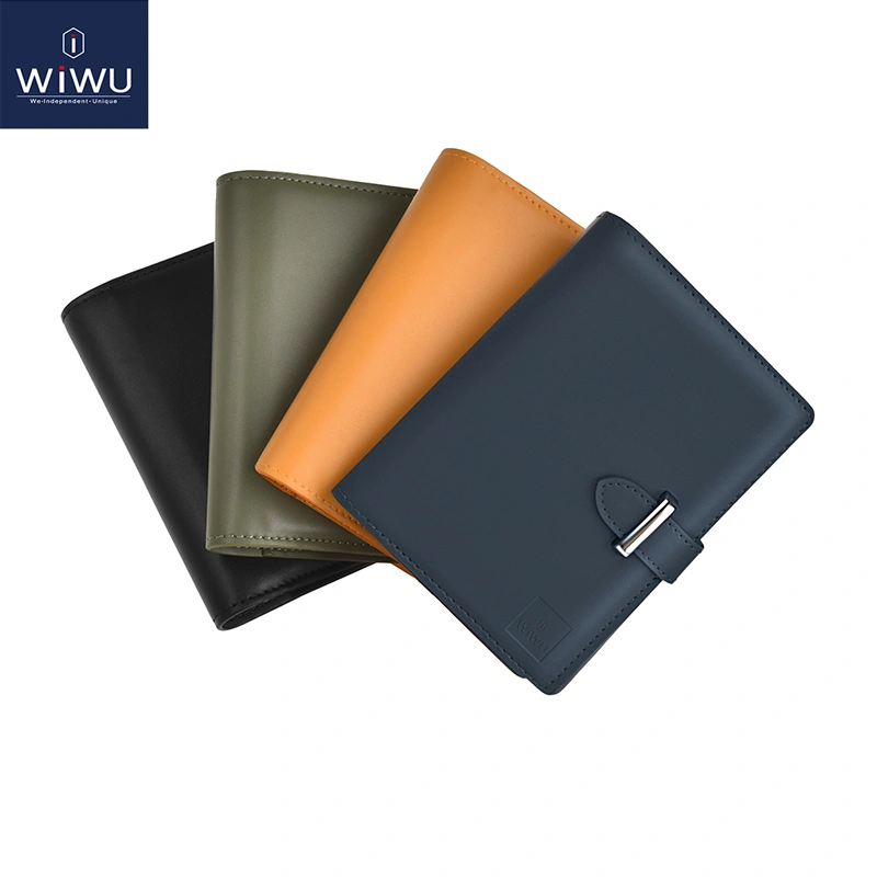 WiWU Ambassador Passport Wallet – RFID anti-theft travel wallet designed for secure organization of passports, credit cards, and travel documents with sleek PU leather material.