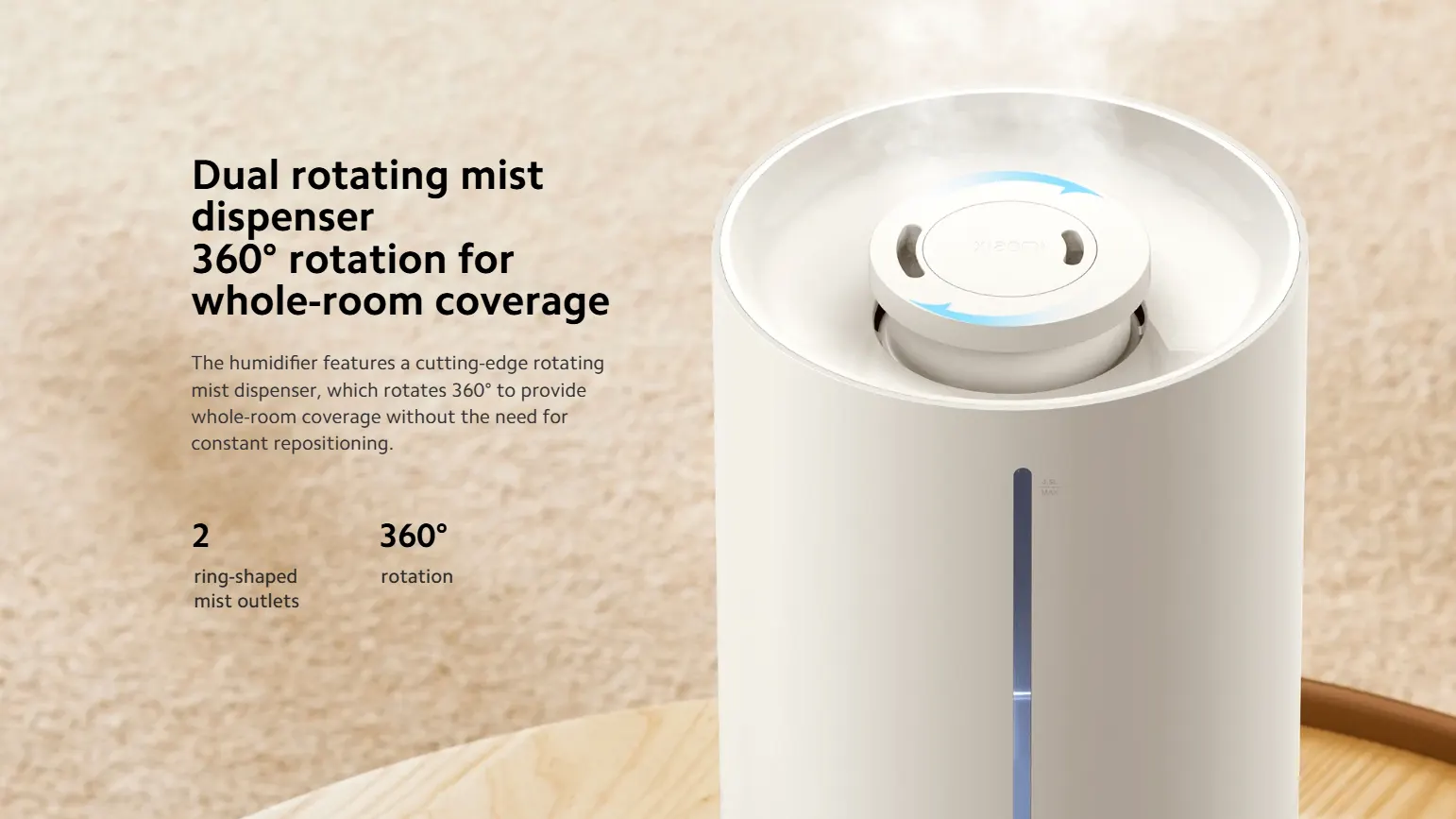 xiaomi-humidifier-2-4-5l-capacity-uv-c-sterilisation-360-rotating-mist-aromatherapy-diffuser-smart-humidity-control