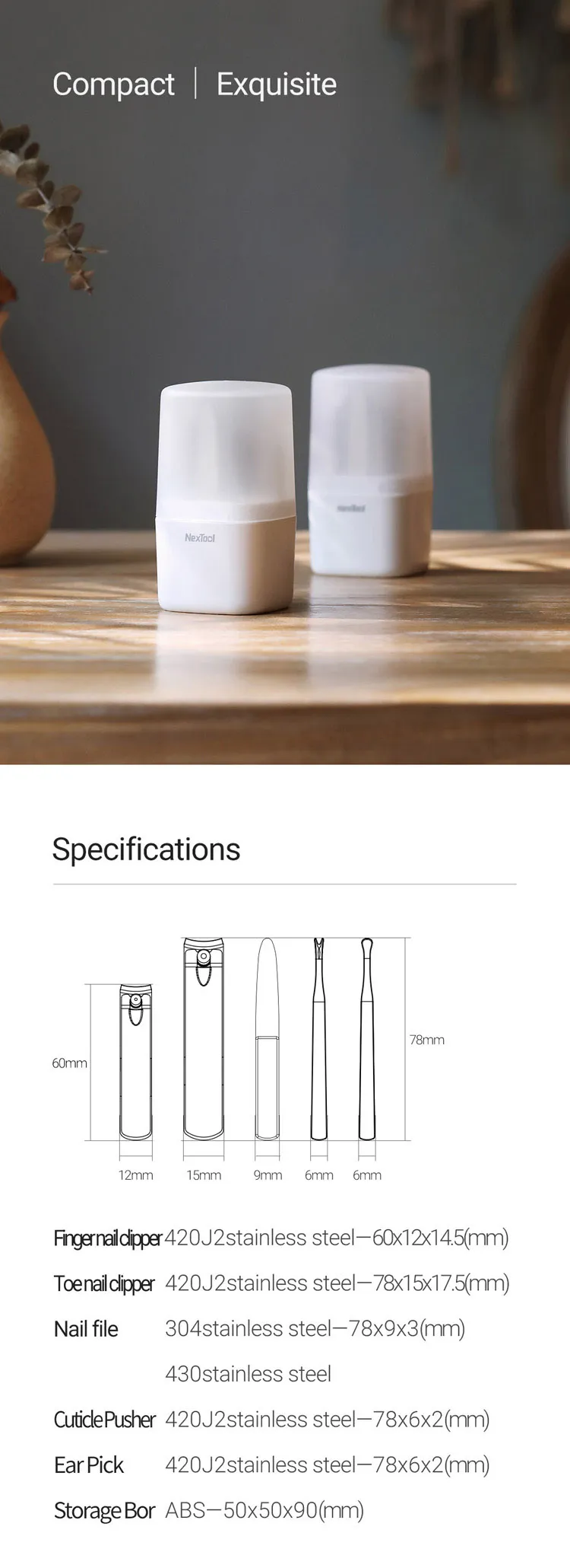 xiaomi-nextool-ne20015-zhizhen-nail-clipper-set