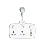 LDNIO-SC2413-Portable-Power-Strip-2-AC-Outlets-4-USB-Ports-20W-Fast-Charging