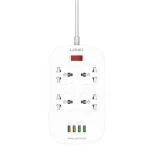 LDNIO-SC4407-Universal-Power-Strip-4-AC-Outlets-QC3.0-Fast-Charging-Surge-Protector