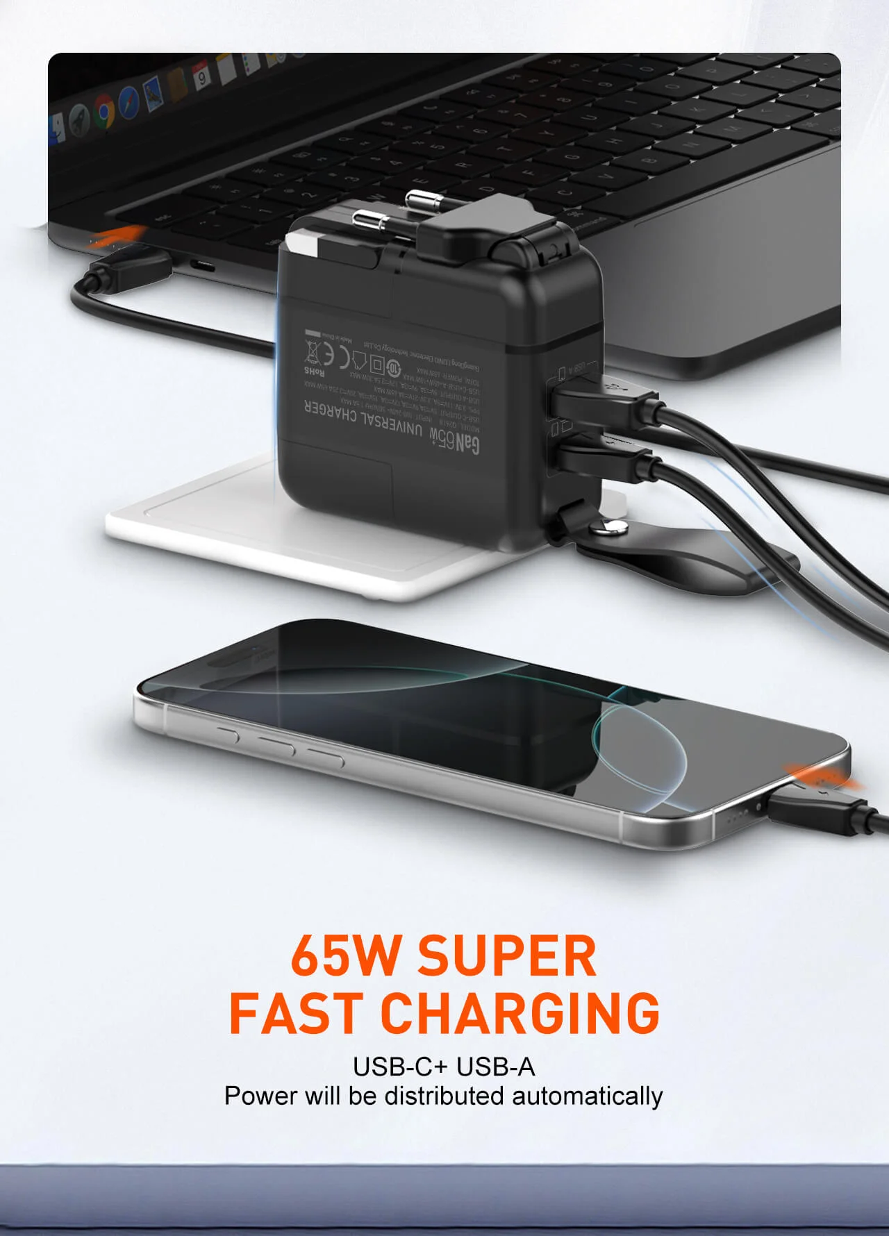 Ldnio Q2618 65W GaN Super Fast Charger - Compact and Efficient Multi-Device Charging Solution