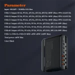 LDNIO A6140C 140W GaN Super Fast Desktop Charger with 6 Ports, USB-C, PD QC3.0, LED Display for iPhone, MacBook, Samsung, Laptop Charging