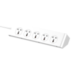 LDNIO SC10610 power strip 2500W with PD 3.0, QC 3.0, 4 USB ports, surge protection, child safety door, and 2-meter heavy-duty power cord for fast charging.
