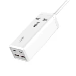 LDNIO SC1418 65W PD adapter multifunction charger power strip with USB ports, Type C support, and 200cm extension socket power cord for fast charging.