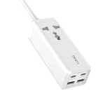 LDNIO SC1418 65W PD adapter multifunction charger power strip with USB ports, Type C support, and 200cm extension socket power cord for fast charging.
