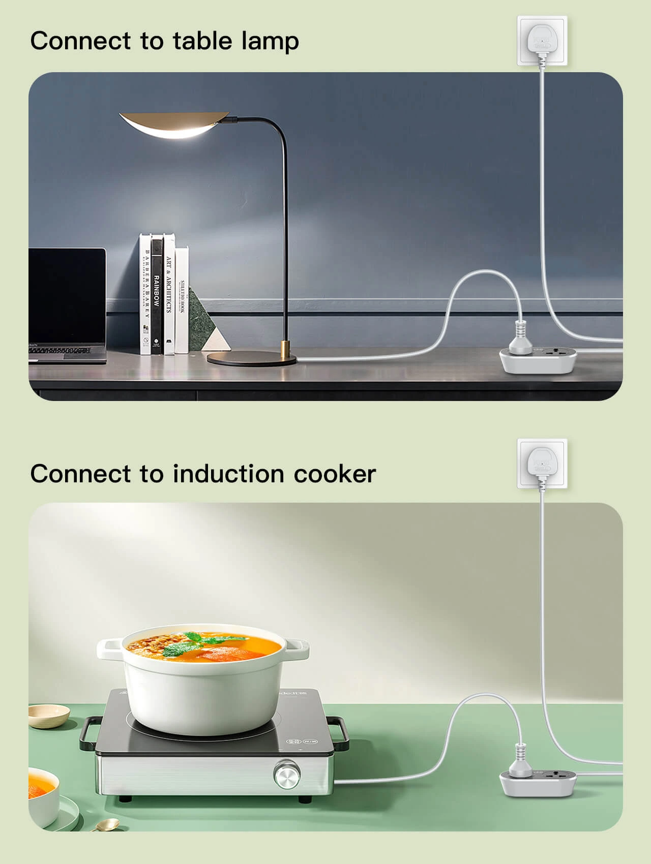 LDNIO SC2018 Power Strip with 2 AC outlets, universal extension cord, EU plug, and surge protection.