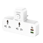 LDNIO SC2311 Power Extension with 20W fast charging, dual AC outlets, USB ports, and touch-control night lamp.