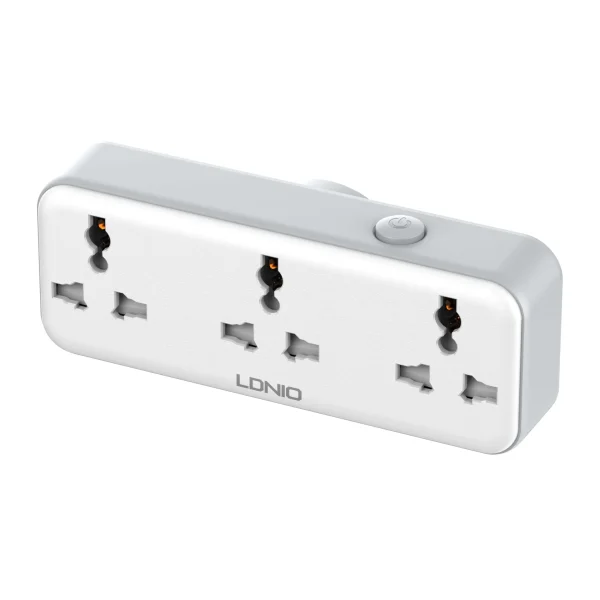 LDNIO SC3317 Power Extension with multi plug extension with USB, 20W fast charging, three AC outlets, and EU plug compatibility.