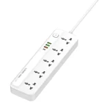 LDNIO SC5415 Power Strip with 5 AC outlets, 4 USB ports, 20W fast charging power socket, and universal plug compatibility.