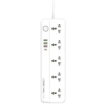 LDNIO SC5415 Power Strip with 5 AC outlets, 4 USB ports, 20W fast charging power socket, and universal plug compatibility.