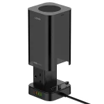 LDNIO SKW6457 Tower Extension Power Socket with 6 AC outlets, PD 30W, QC3.0 USB ports, 15W wireless charging, and UK plug compatibility.