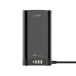 LDNIO SKW6457 Tower Extension Power Socket with 6 AC outlets, PD 30W, QC3.0 USB ports, 15W wireless charging, and UK plug compatibility.