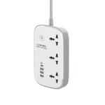 LDNIO SCW3451 Wi-Fi Smart Power Strip with 3 AC Outlets, 30W PD & QC3.0 Fast Charging, and Smart App Control.