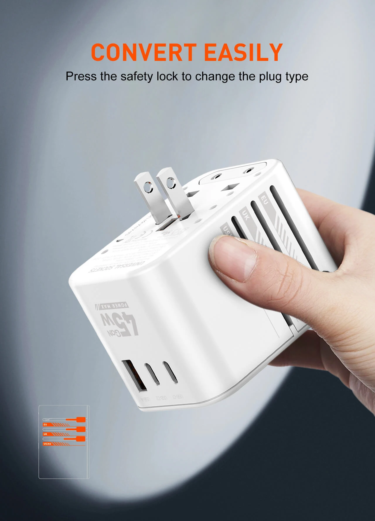 ldnio-z8-gan-travel-adapter-45w-fast-charger-universal-plug