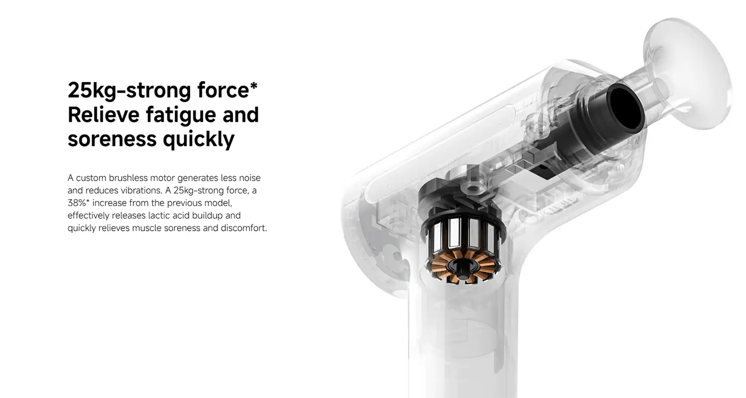 Xiaomi Massage Gun 2 - Deep Tissue Massager for Muscle Recovery & Pain Relief with 10mm Amplitude and Smart Memory Feature