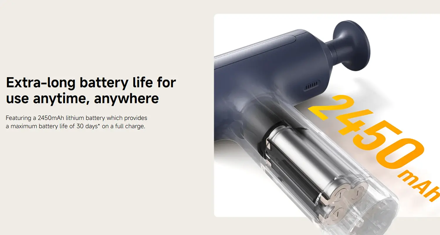 Xiaomi Massage Gun 2 - Deep Tissue Massager for Muscle Recovery & Pain Relief with 10mm Amplitude and Smart Memory Feature