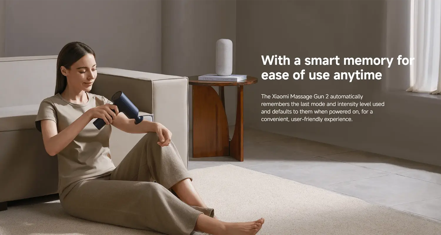 Xiaomi Massage Gun 2 - Deep Tissue Massager for Muscle Recovery & Pain Relief with 10mm Amplitude and Smart Memory Feature