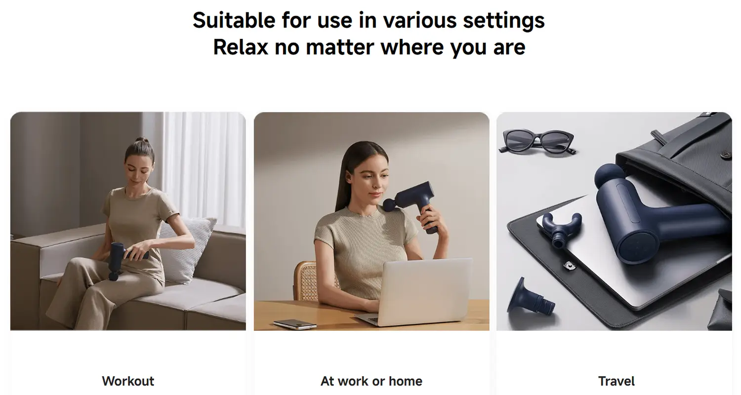 Xiaomi Massage Gun 2 - Deep Tissue Massager for Muscle Recovery & Pain Relief with 10mm Amplitude and Smart Memory Feature