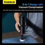 Baseus A5 Car Vacuum Cleaner – 130W Cordless Handheld Vacuum with 16,000Pa Suction and LED Display