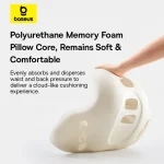 Baseus Car Pillow PrimeTrip VH1 Lumbar Support – Breathable Memory Foam Cushion – Cosmic Black