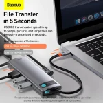 Baseus Metal Gleam 8-in-1 USB-C Hub – Product Front View