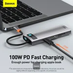 Baseus Metal Gleam 8-in-1 USB-C Hub – Product Front View
