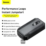 Baseus Super Energy Max 2000A Car Jump Starter CGNL020001– 12V 20000mAh Portable Battery Booster with USB, Type-C Charging, and LED Flashlight