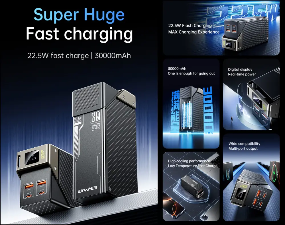 awei-pa32-30000mah-power-bank-22-5w-fast-charging-type-c-usb-digital-display