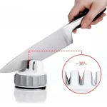 Huohou Mini Knife Sharpener – Compact 2-stage kitchen knife sharpening tool with non-slip base and tungsten steel blades