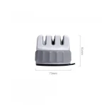 Huohou Mini Knife Sharpener – Compact 2-stage kitchen knife sharpening tool with non-slip base and tungsten steel blades