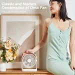 JISULIFE FA19 USB Portable Rechargeable Fan 4000mAh Battery with 4 Speeds and Type-C Charging