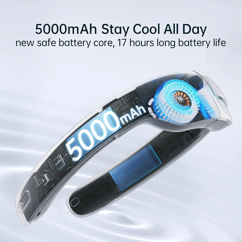 JISULIFE FA45 NeckFan Pro1 5000mAh Wearable Neck Fan with LED Display in Bangladesh