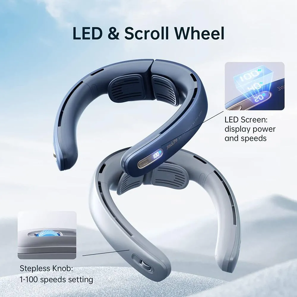 JISULIFE FA45 NeckFan Pro1 5000mAh Wearable Neck Fan with LED Display in Bangladesh