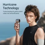 JISULIFE FA53 Pro1S Handheld Fan with 5000mAh battery, 100 speed settings, 9m/s turbo airflow, and 18W fast charging