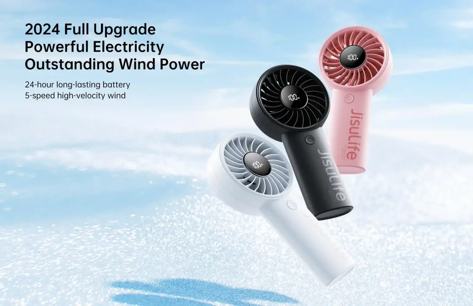 jisuLife-life4-handheld-fan-5000mah-portable-usb-rechargeable-fan-with-digital-display