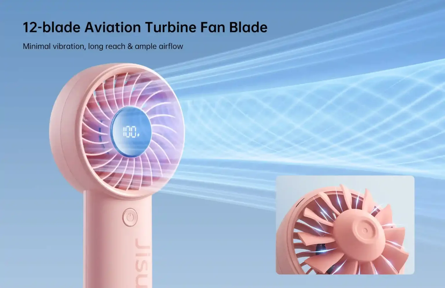 jisuLife-life4-handheld-fan-5000mah-portable-usb-rechargeable-fan-with-digital-display