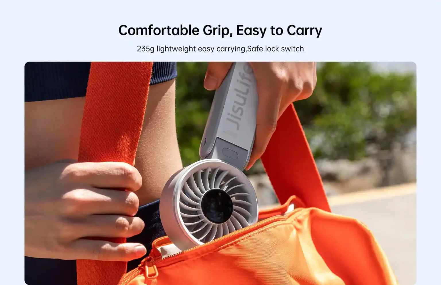JisuLife Handheld Fan Life7 – 3-in-1 Portable Fan with 5000mAh Battery and LED Display from E Club