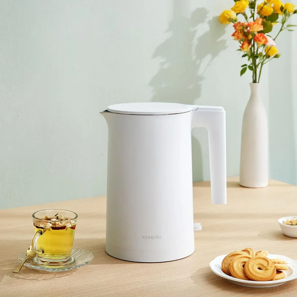 Xiaomi Electric Kettle 2 1.7L MJD-SH04YM with fast boiling, BPA-free food-grade stainless steel, and dual-layer heat protection
