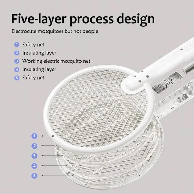 Xiaomi Qualitell C3 Electric Fly Swatter & Mosquito Killer with USB-C charging and safety mesh