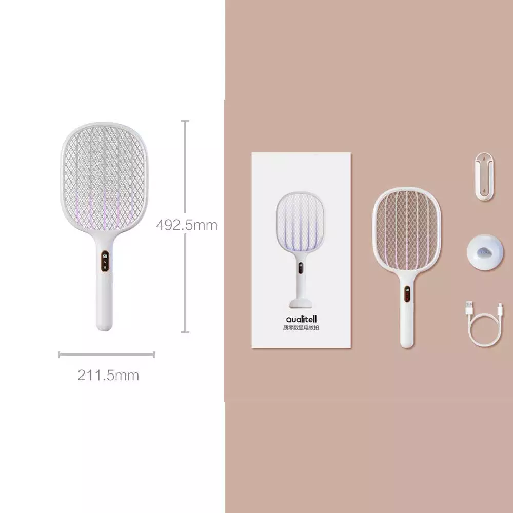 Xiaomi Qualitell E1 UV Light Electric Mosquito Swatter Racket with Safety Mesh and Wall Mount