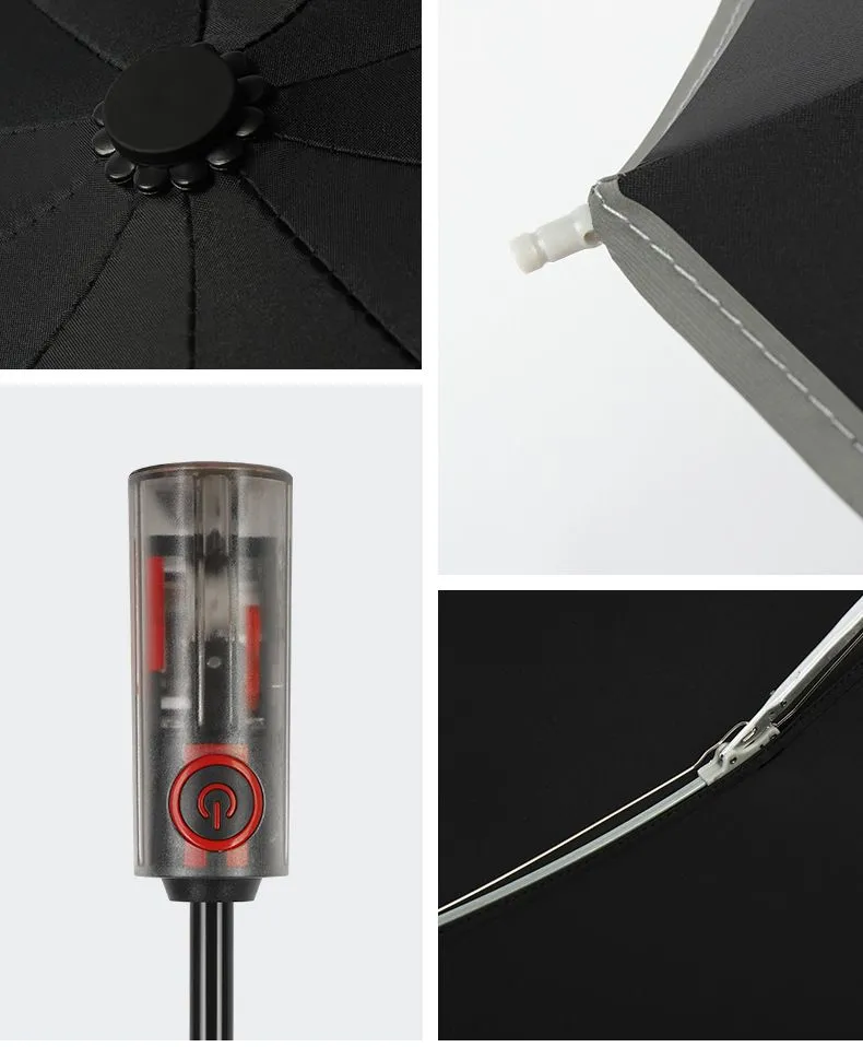 Xiaomi Transparent Handle Automatic Reverse Folding Umbrella with Reflective Strip for Sun and Rain Protection